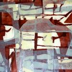 Mirage, 2010, 


Woodcut on rice paper mounted on canvas, 

60cm x 120 cm