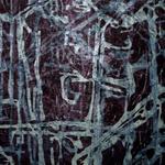 Night temple, 2010,  
Woodcut on rice paper mounted on canvas, 

60cm x 120 cm