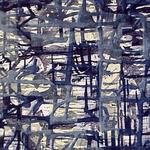 Pond Reflections, 2010,  
Woodcut on rice paper mounted on canvas,  
60cm x 120 cm