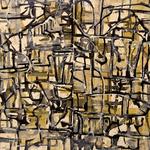 Village by night, 2010,
Woodcut on rice paper mounted on canvas, 
240cm x 120 cm